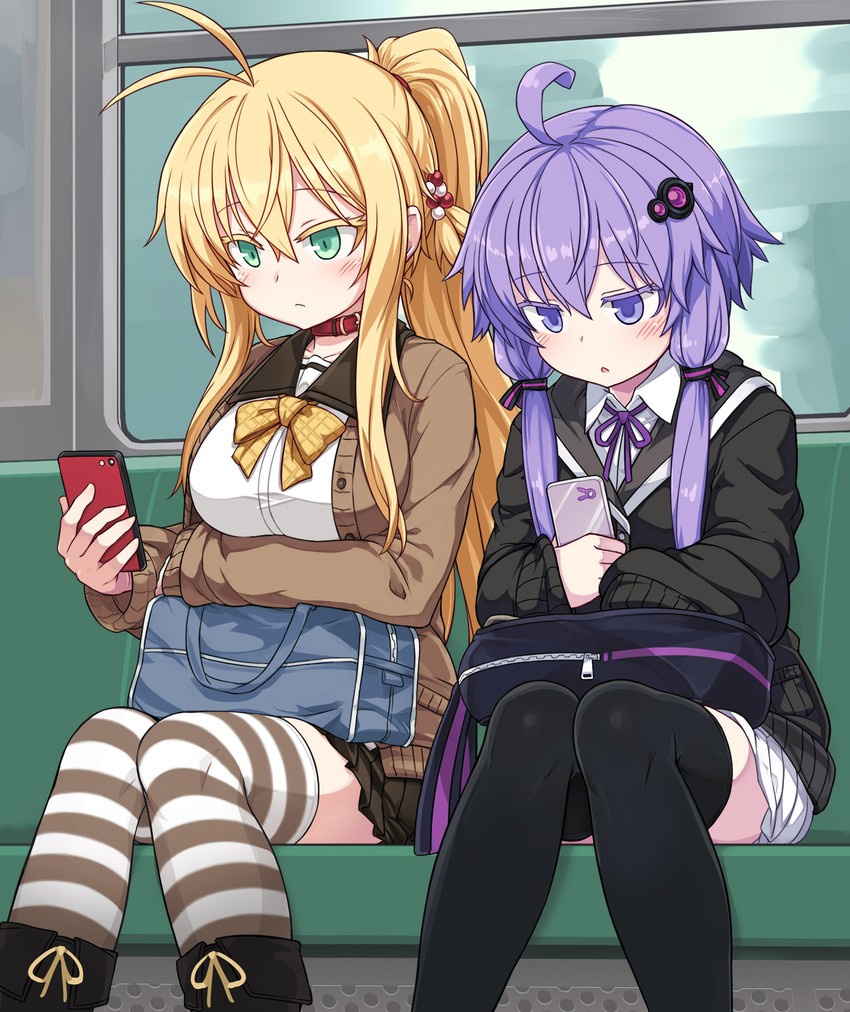 yuzuki yukari and tsurumaki maki (vocaloid and 1 more) drawn by null_(nyanpyoun)