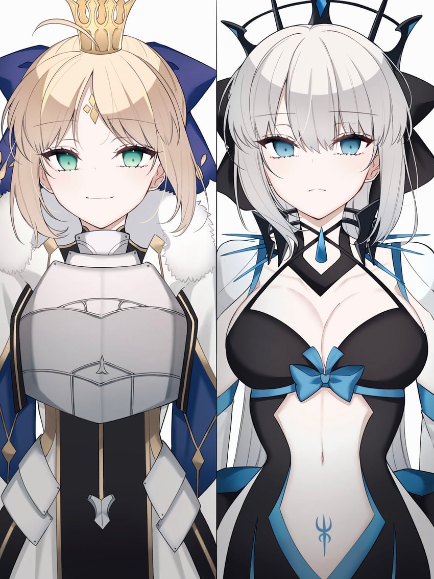 artoria pendragon, morgan le fay, and artoria caster (fate and 1 more) drawn by mati5572