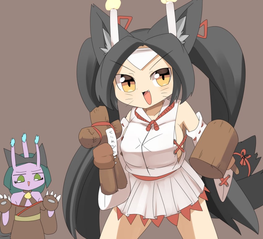 kyuumei neko and ushi no toki (onmyoji) drawn by lets0020