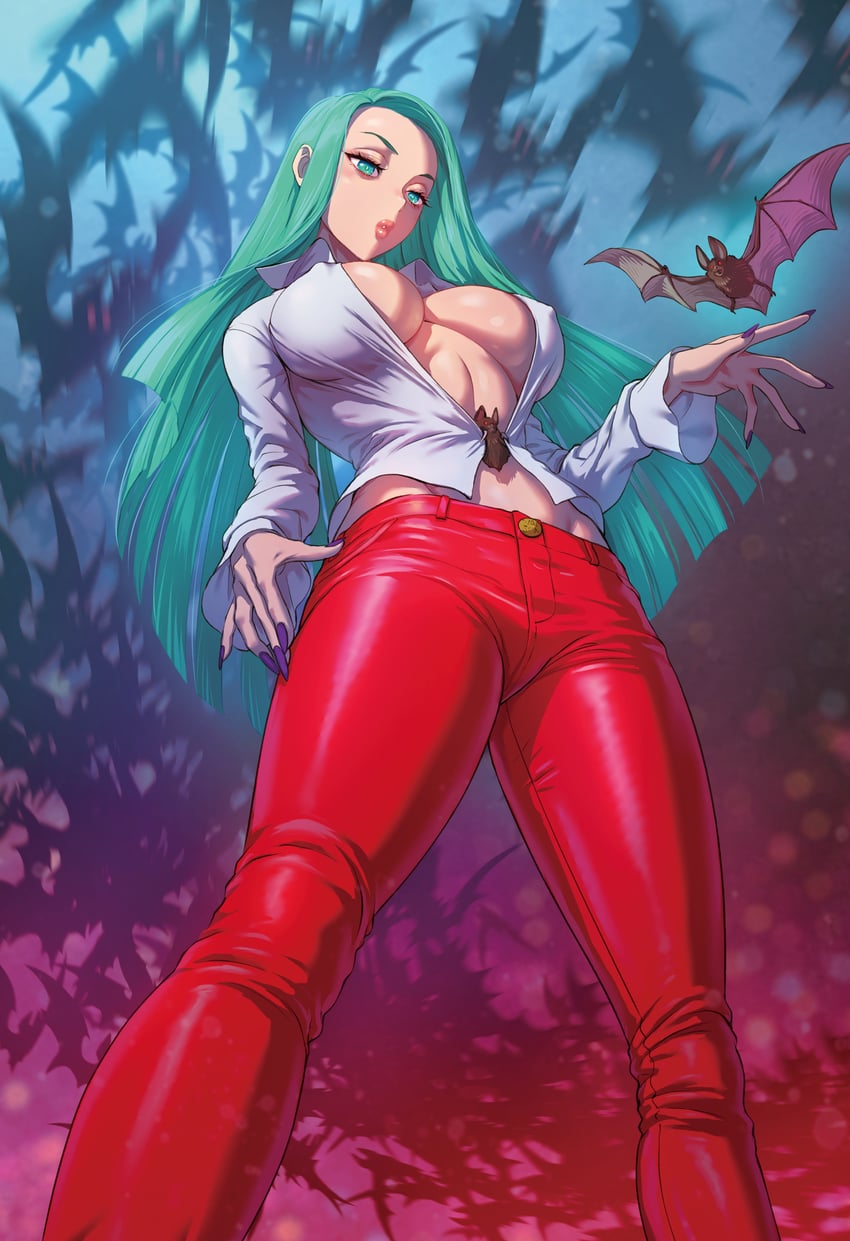 morrigan aensland (darkstalkers and 1 more) drawn by fujii_eishun