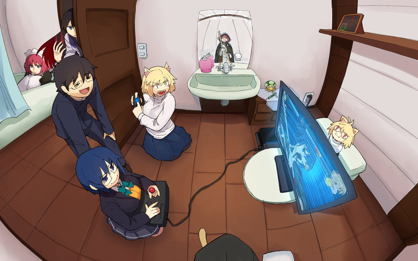 arcueid brunestud, ciel, tohno akiha, kohaku, tohno shiki, and 4 more (tsukihime and 3 more) drawn by beffen_m