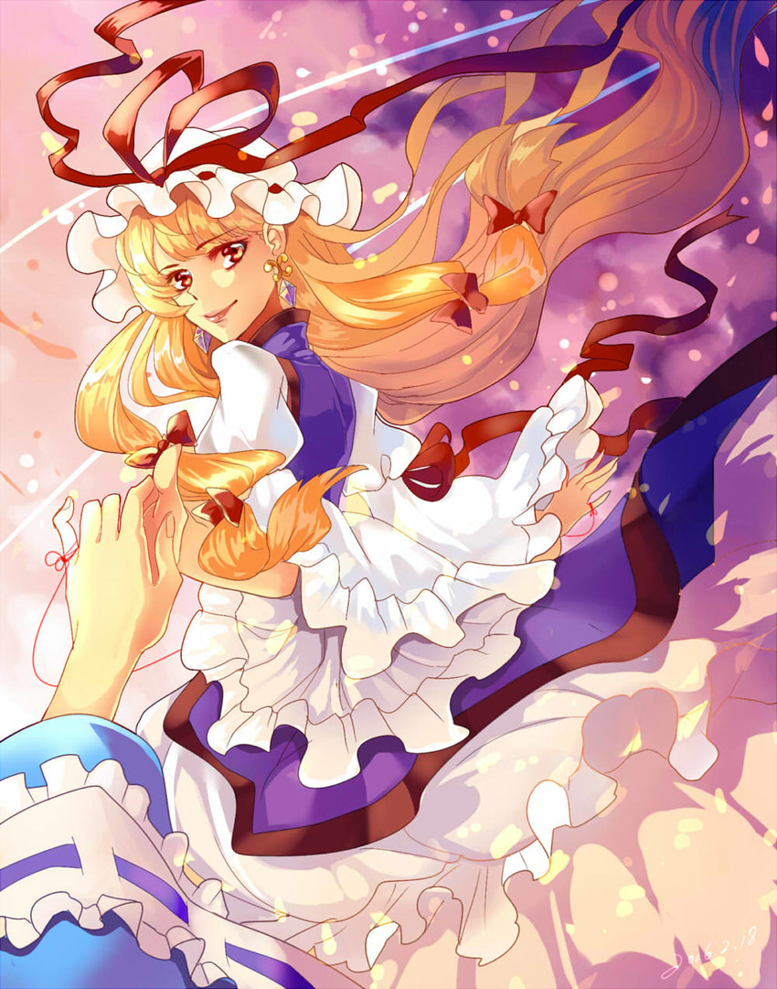 yakumo yukari and saigyouji yuyuko (touhou) drawn by yayoi_(su_misheng)