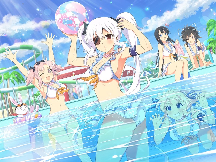 asuka, ikaruga, hibari, yagyu, katsuragi, and 1 more (senran kagura and 1 more) drawn by yaegashi_nan