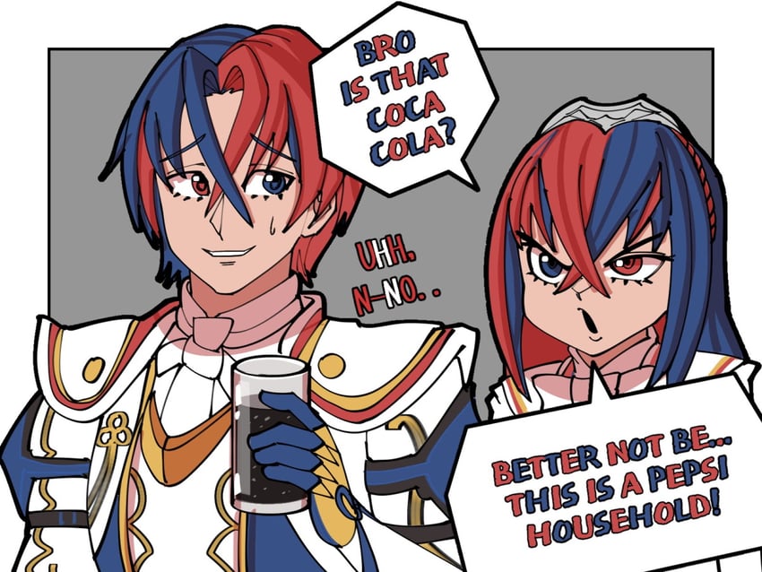 female alear and male alear (fire emblem and 1 more) drawn by mnejing30