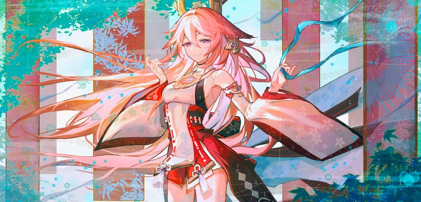 yae miko (genshin impact) drawn by meiwei_dai_tou_e