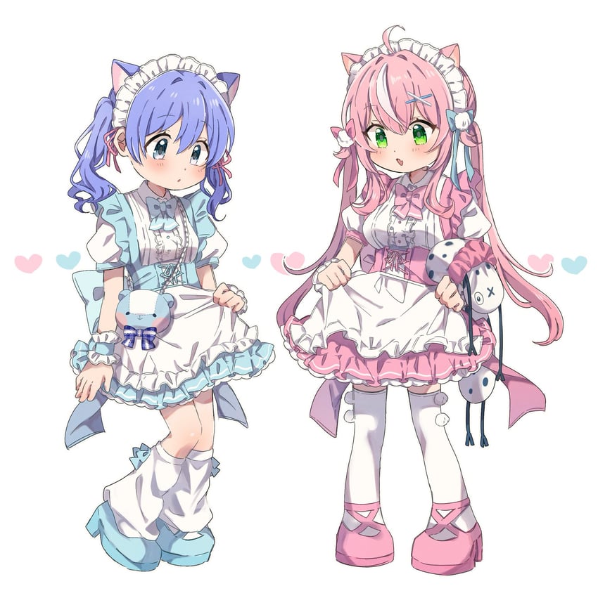 yuuki chihiro and yang nari (nijisanji and 1 more) drawn by c02_lemon