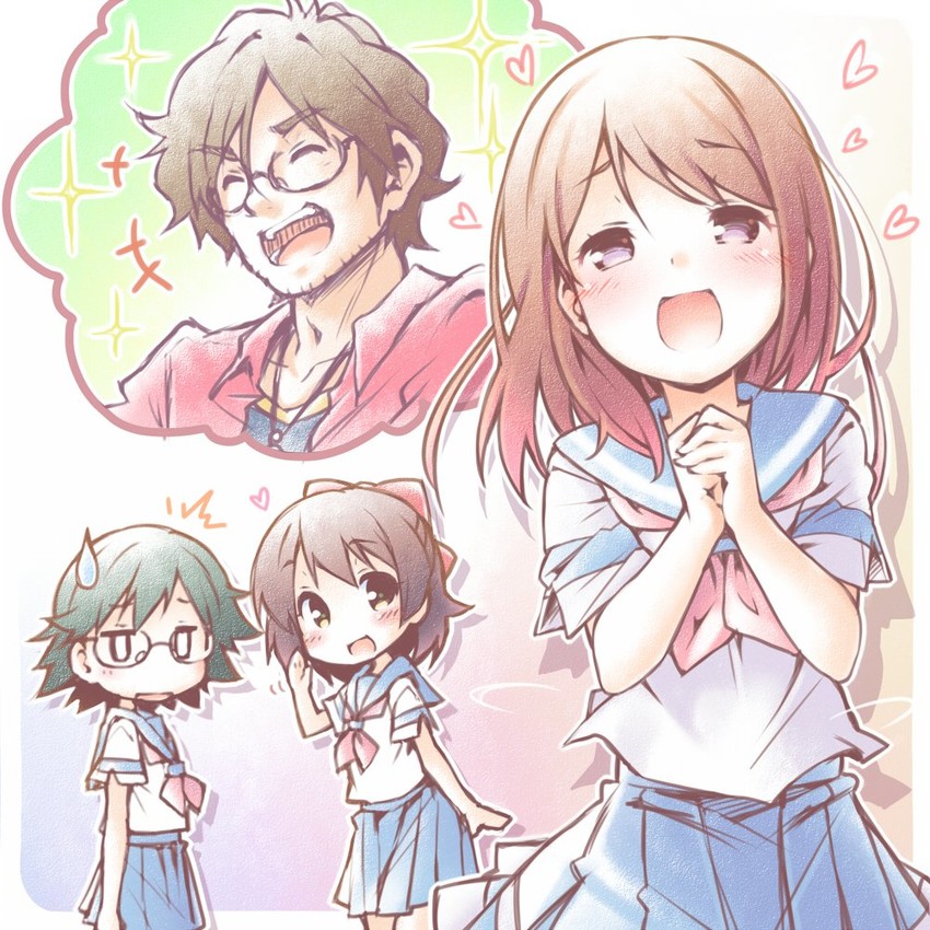 sakai masako, inoue junna, kamaya tsubame, and hashimoto masahiro (hibike! euphonium) drawn by kibushi