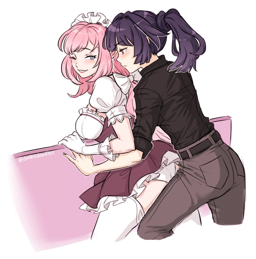 elysia and raiden mei (honkai and 1 more) drawn by dashingicecream