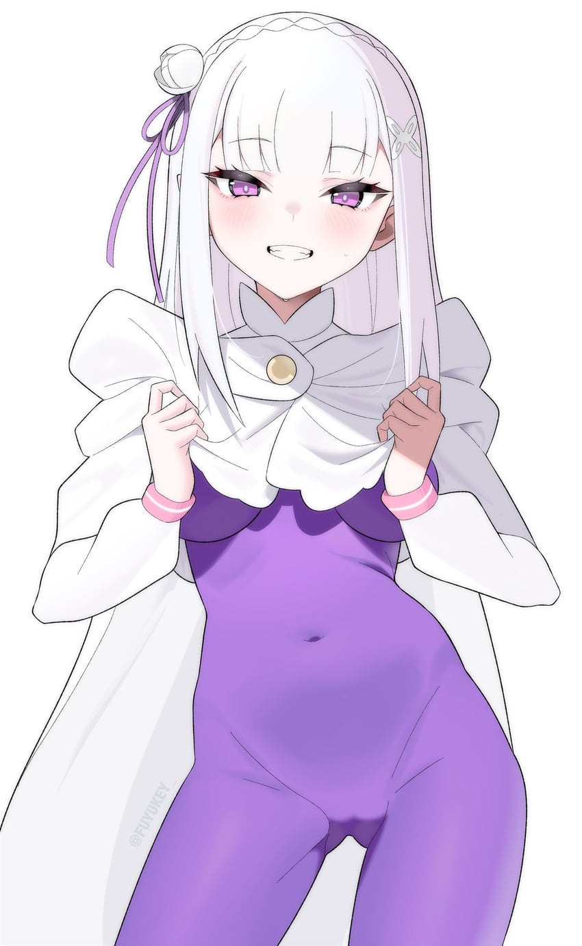 emilia (re:zero kara hajimeru isekai seikatsu) drawn by fuyukey