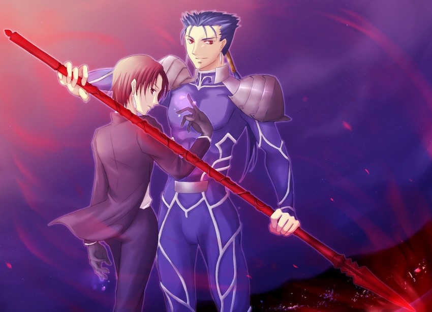 cu chulainn and bazett fraga mcremitz (fate and 2 more) drawn by akiha_(ominaeshi)
