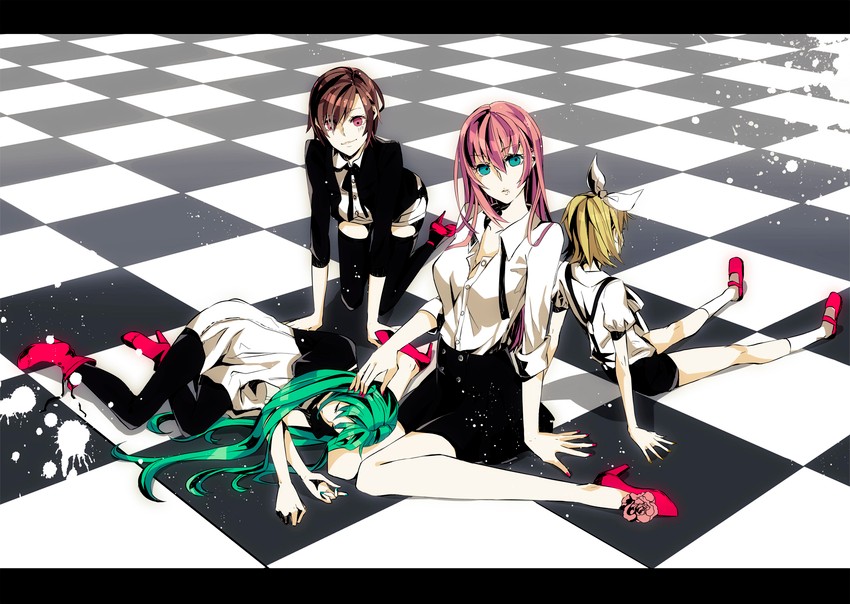 hatsune miku, kagamine rin, megurine luka, and meiko (vocaloid) drawn by vient