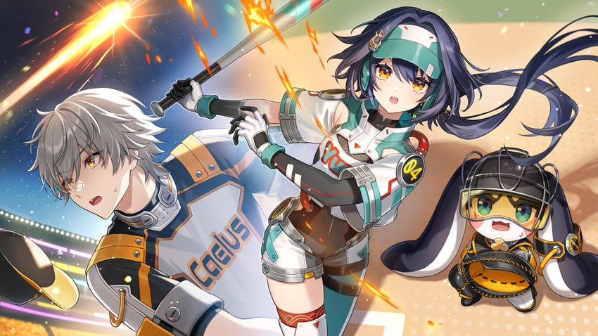 trailblazer, caelus, pom-pom, and yunli (honkai and 1 more) drawn by amaichi_esora