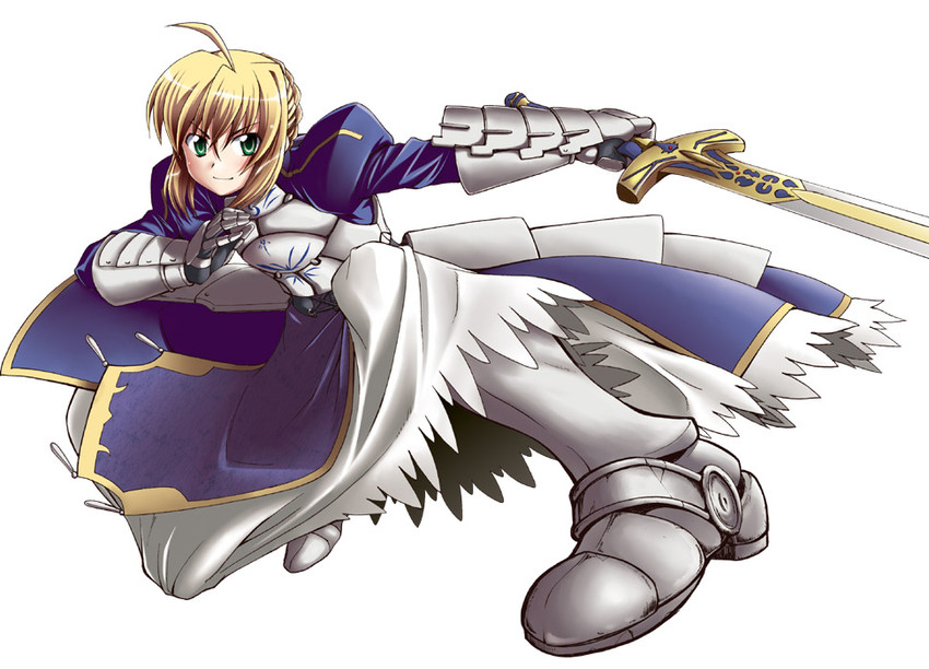 artoria pendragon and saber (fate and 1 more) drawn by fuugetsu_makoto