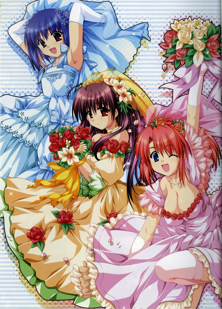hinata natsumi, mitsuhiro sachi, and oone touka (sharin no kuni himawari no shoujo) drawn by alpha_(yukai_na_nakamatachi)