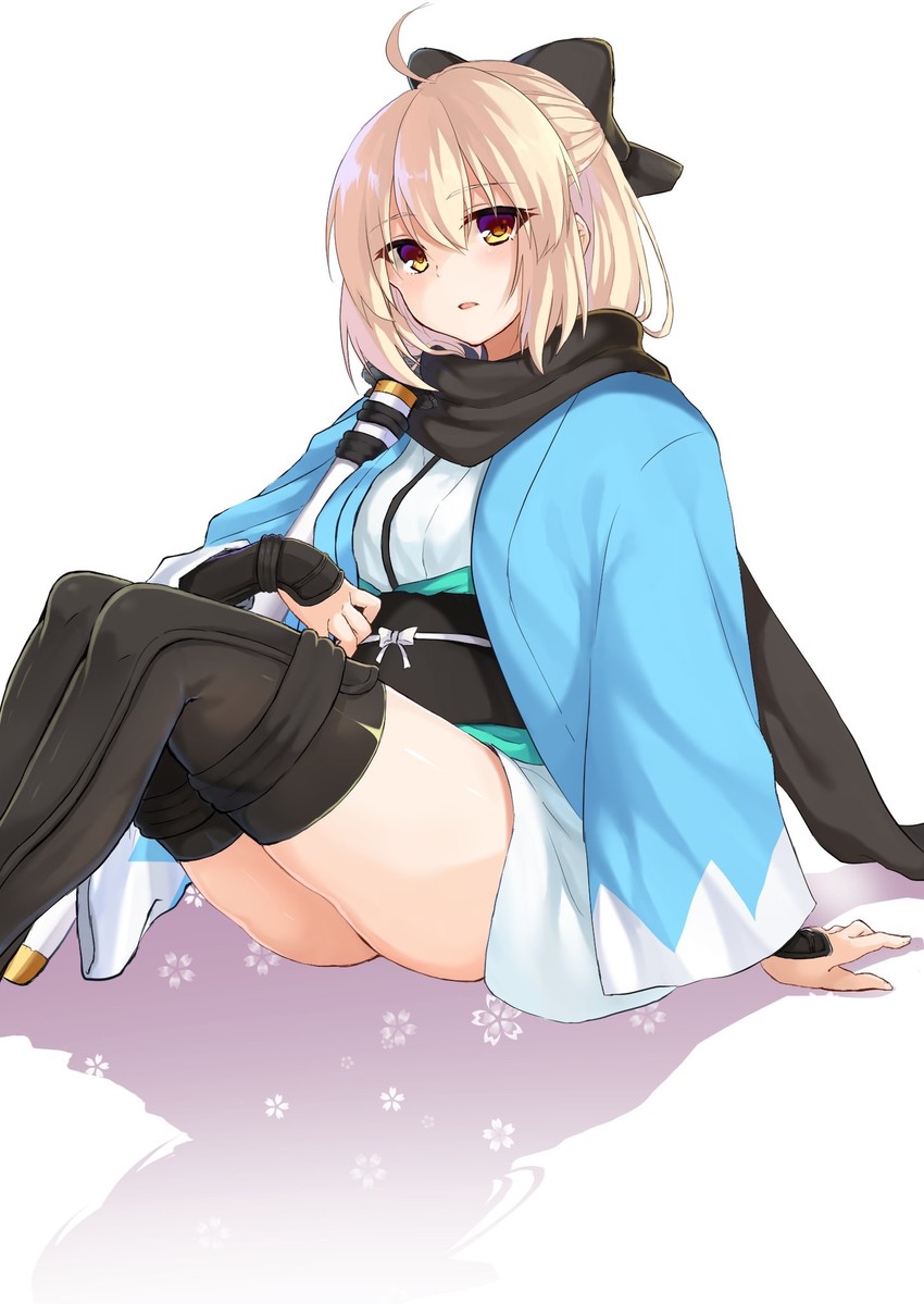 okita souji (fate and 2 more) drawn by hizuki_higure