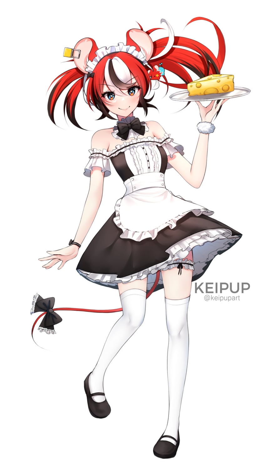 hakos baelz and mr. squeaks (hololive and 1 more) drawn by keipup