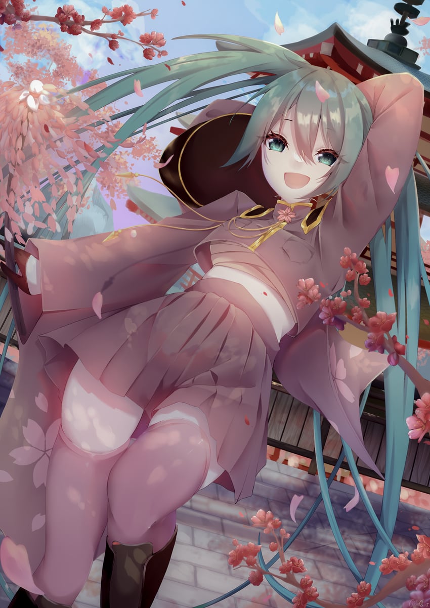 hatsune miku (vocaloid and 1 more) drawn by cyan_paint