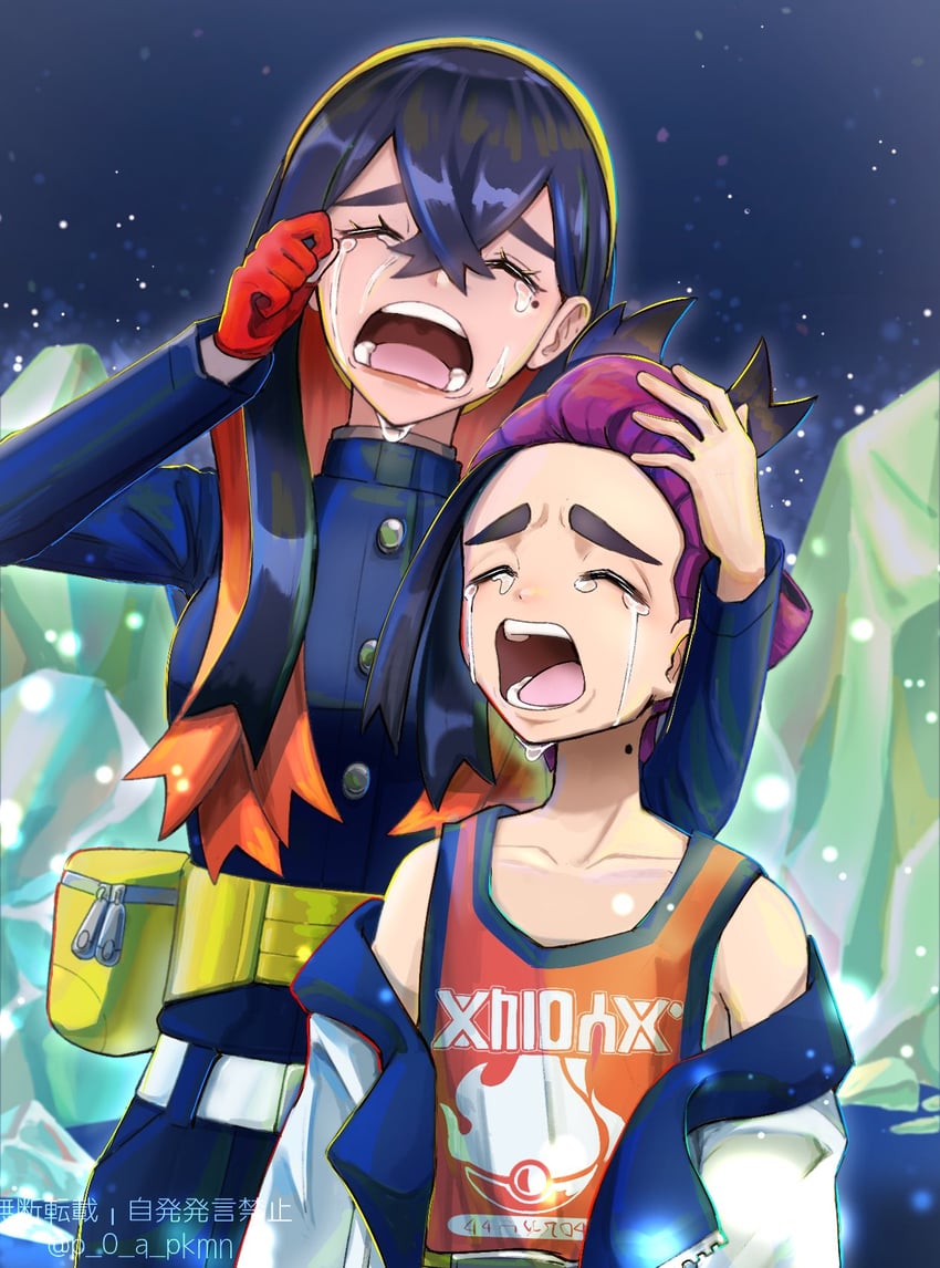 kieran and carmine (pokemon and 1 more) drawn by p_0_a