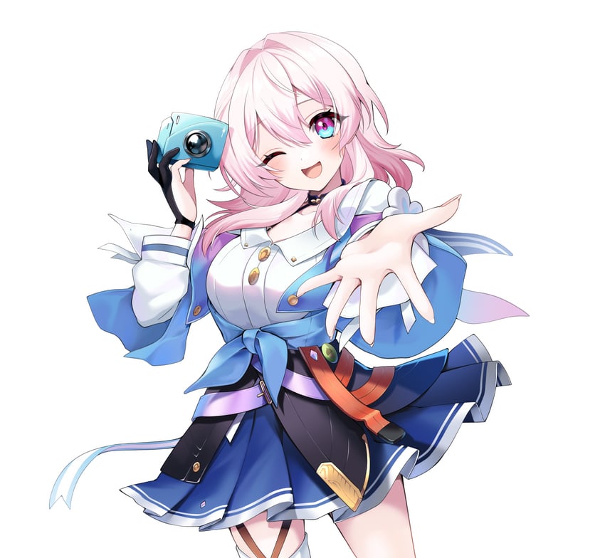 march 7th (honkai and 1 more) drawn by unyon_bbunco