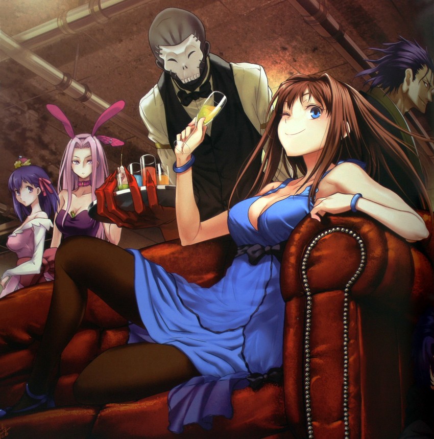 matou sakura, medusa, aozaki aoko, hassan of the cursed arm, and makiri zolgen (fate and 5 more) drawn by task_owner