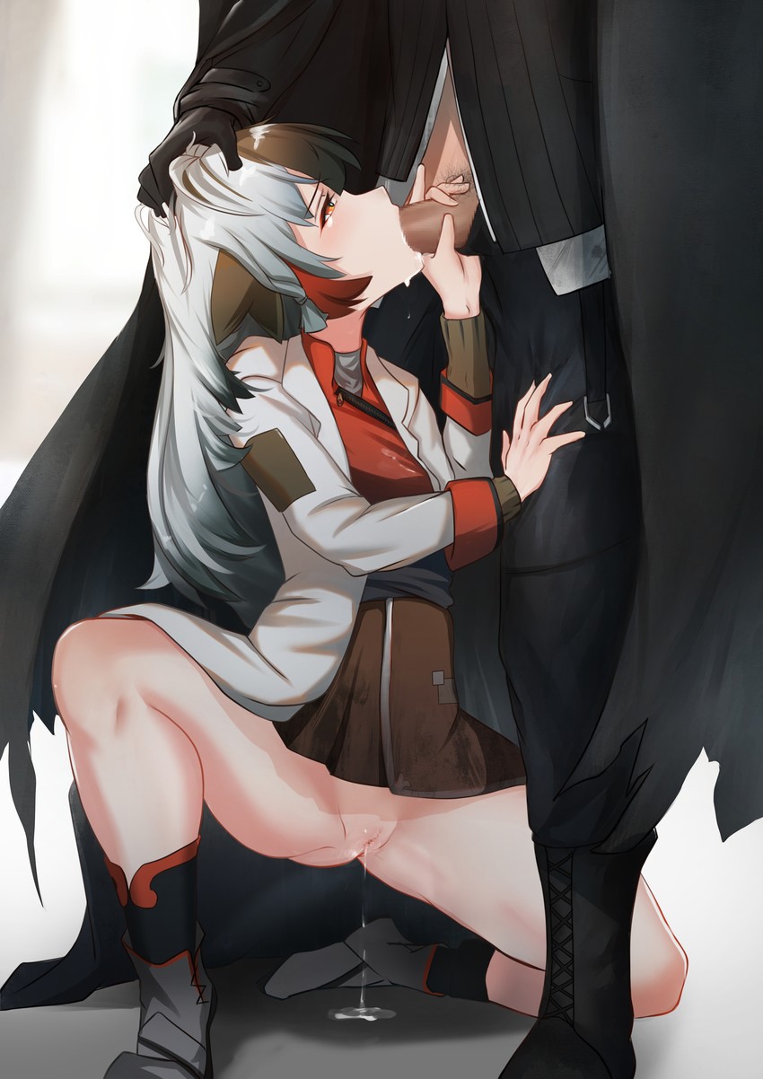 silverash and snowsant (arknights) drawn by krirk