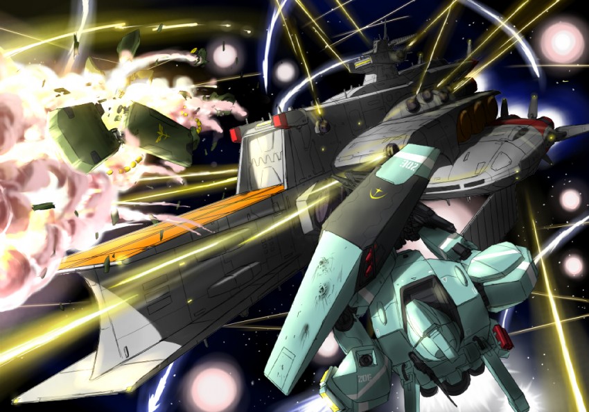 jegan and geara doga (gundam and 1 more) drawn by inyucchi