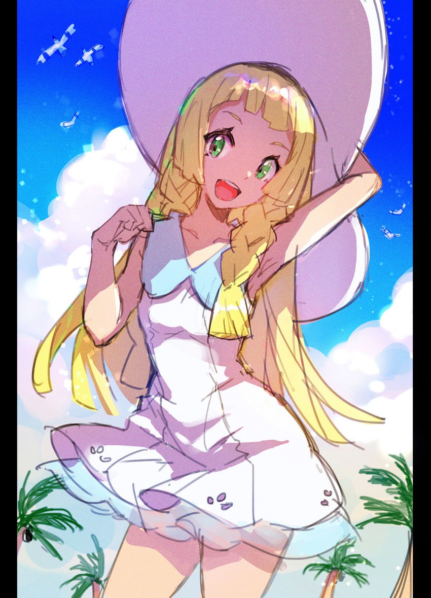 lillie (pokemon and 1 more) drawn by honyaru_(nanairo39)