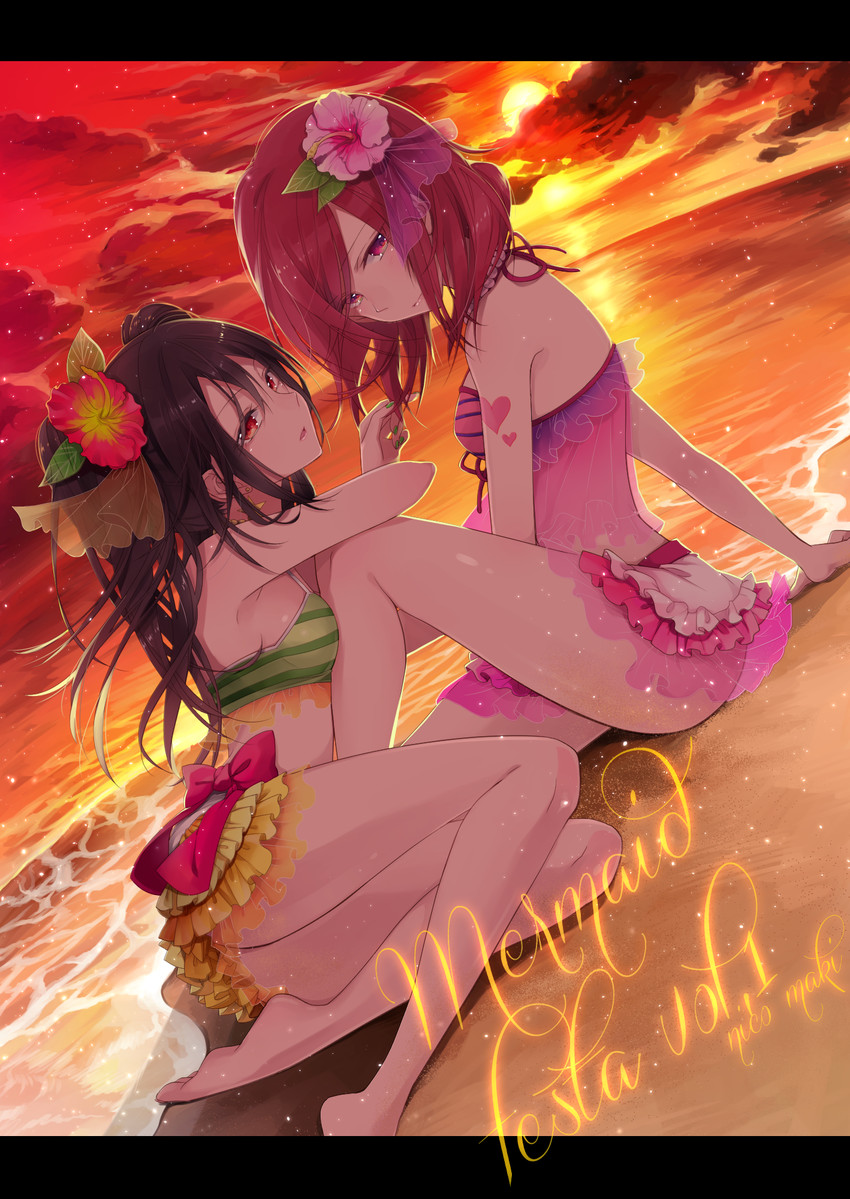 nishikino maki and yazawa nico (love live! and 1 more) drawn by yukiko_(tesseract)