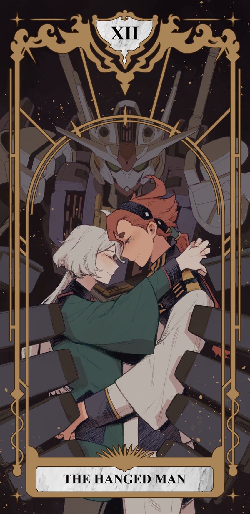 suletta mercury, miorine rembran, and gundam aerial (gundam and 1 more) drawn by baduk_dog