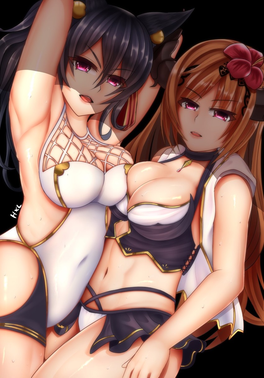 ilsa, dark angel olivia, and olivia (granblue fantasy) drawn by hexelica