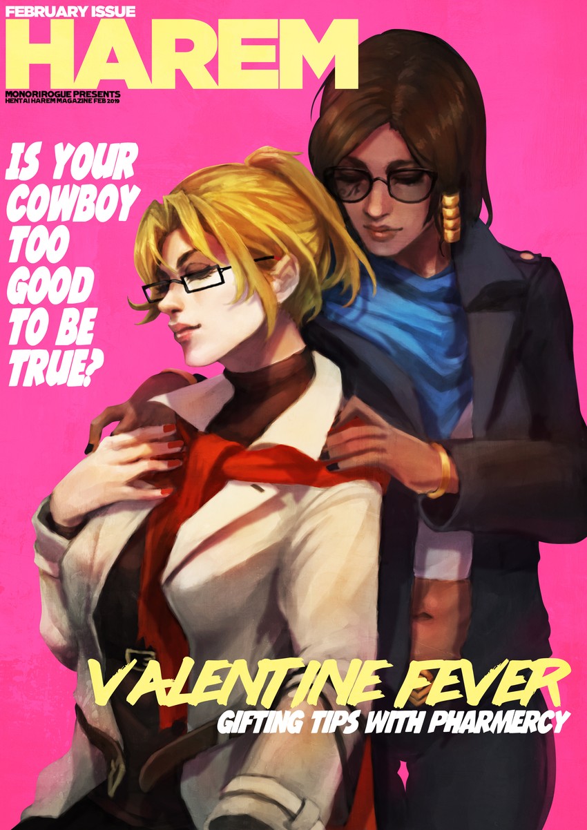 mercy and pharah (overwatch and 1 more) drawn by monori_rogue