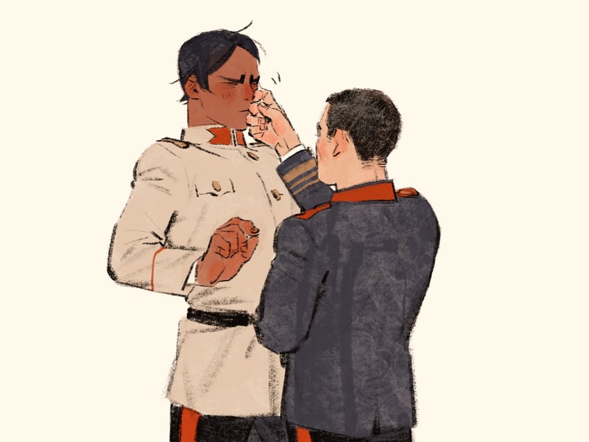 tsukishima hajime and koito otonoshin (golden kamuy) drawn by chengongzi123