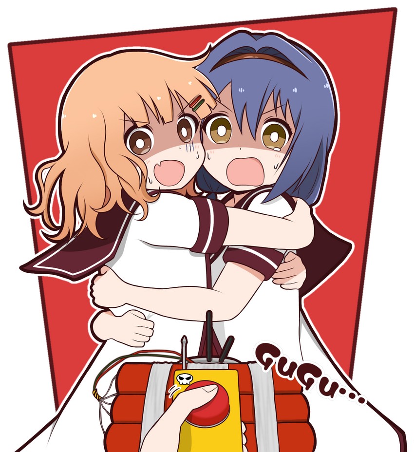 oomuro sakurako and furutani himawari (yuruyuri) drawn by goron_(phde2424)
