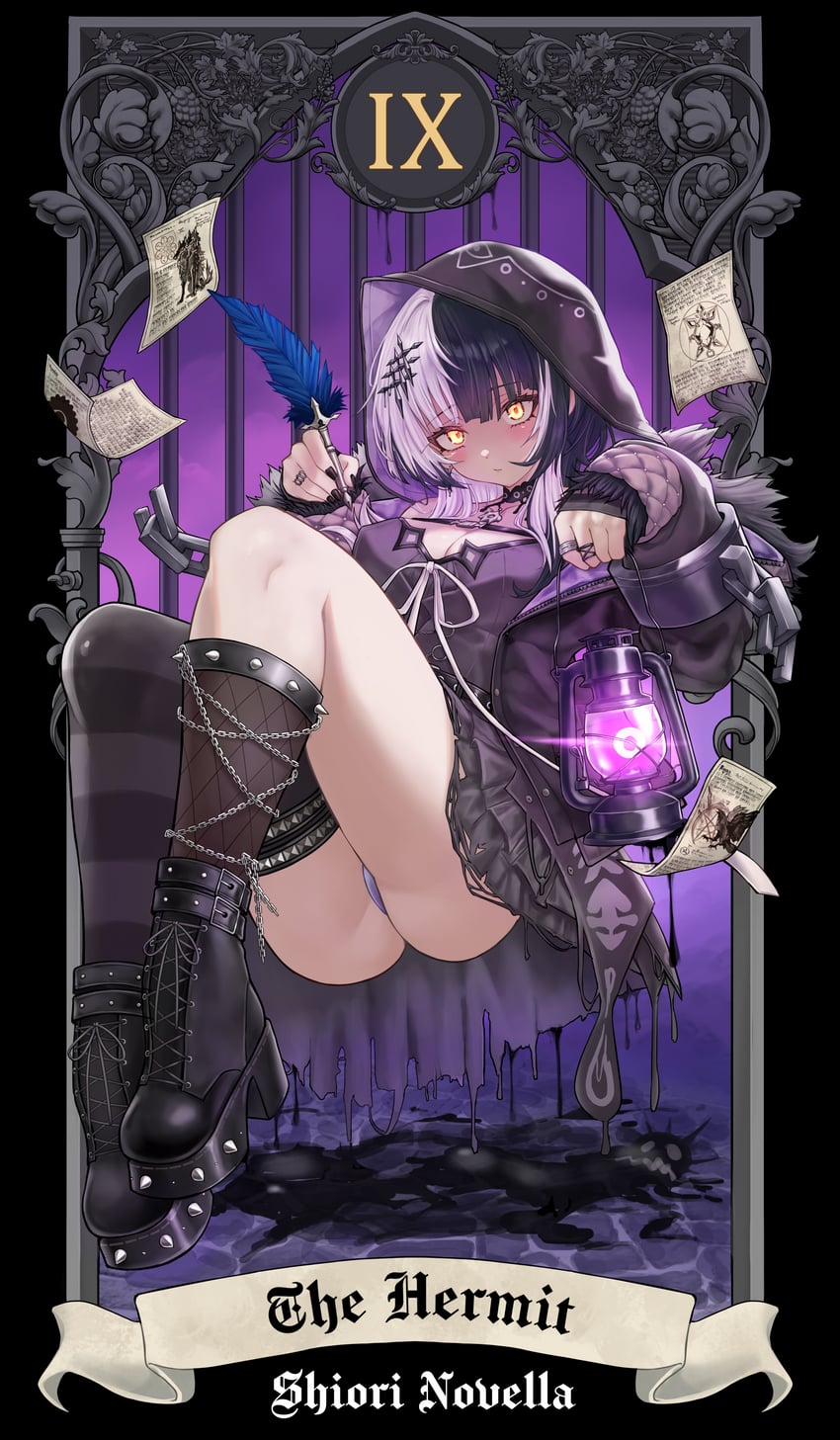 shiori novella and yorick (hololive and 1 more) drawn by castyx