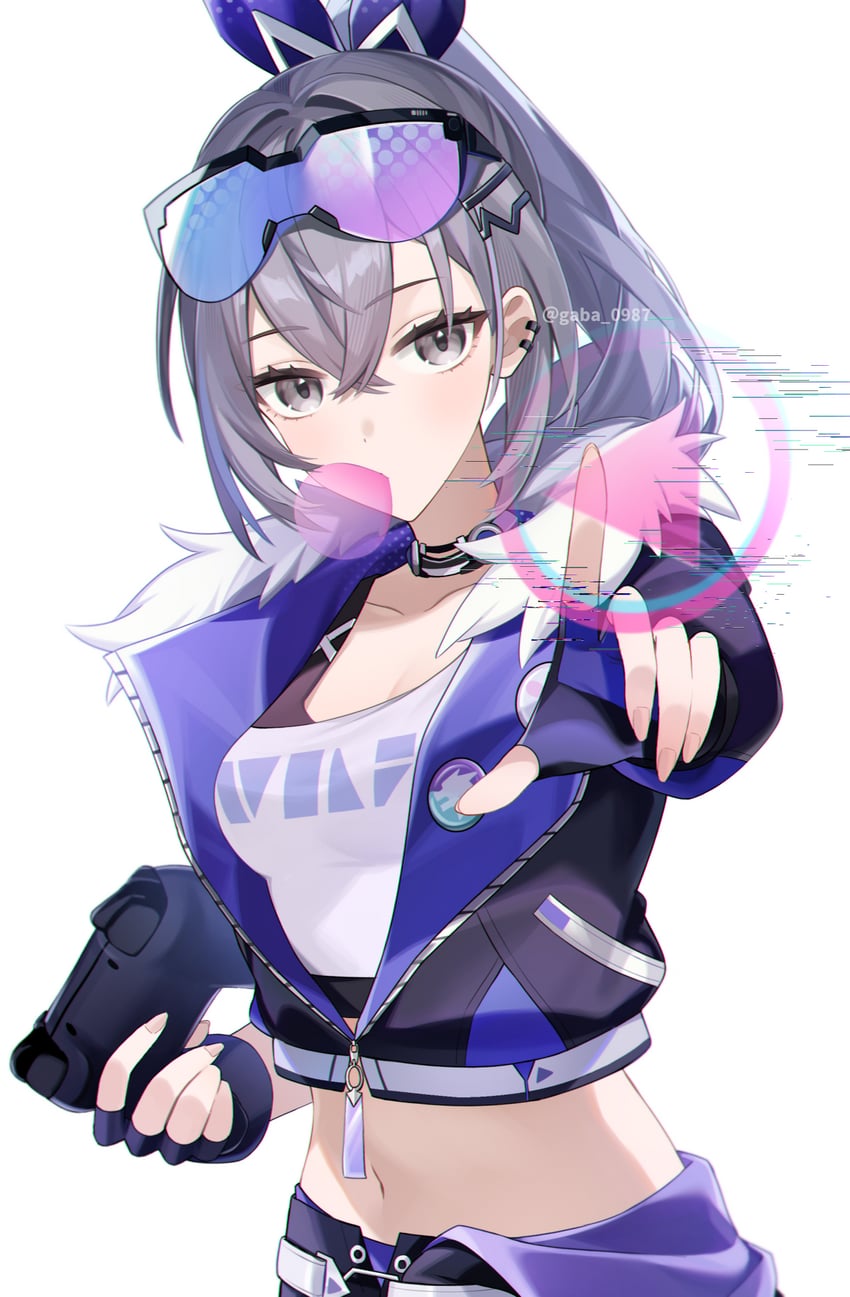 silver wolf (honkai and 1 more) drawn by gaba_(gaba_0987)