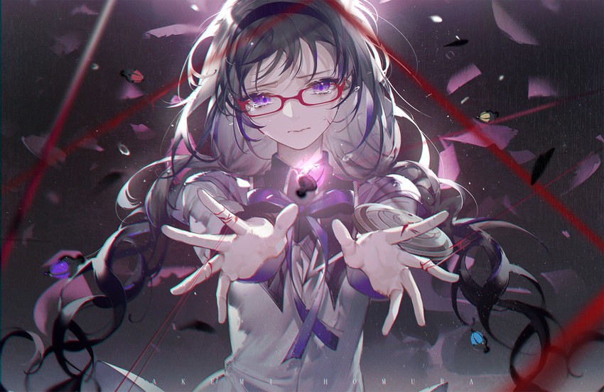 akemi homura (mahou shoujo madoka magica) drawn by bai_qi-qsr