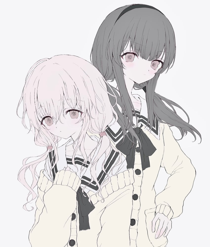 mukou aoi and sone miyuki (kimi to kanojo to kanojo no koi.) drawn by yuyuyuyhz