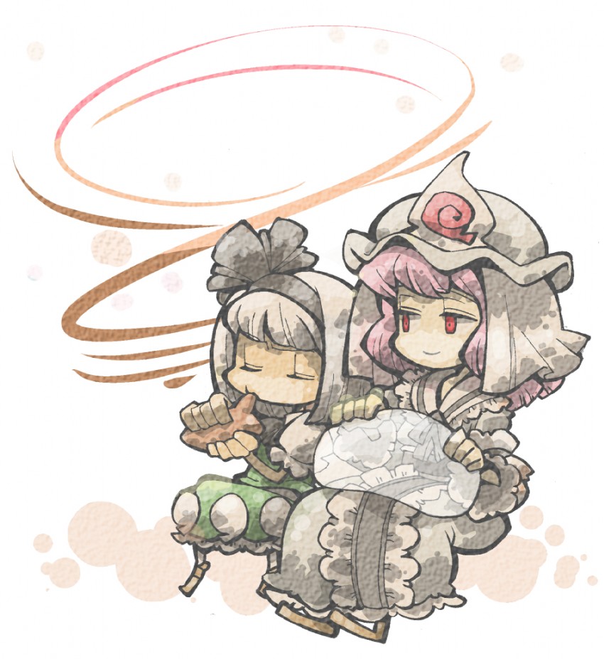 konpaku youmu and saigyouji yuyuko (touhou) drawn by hounori
