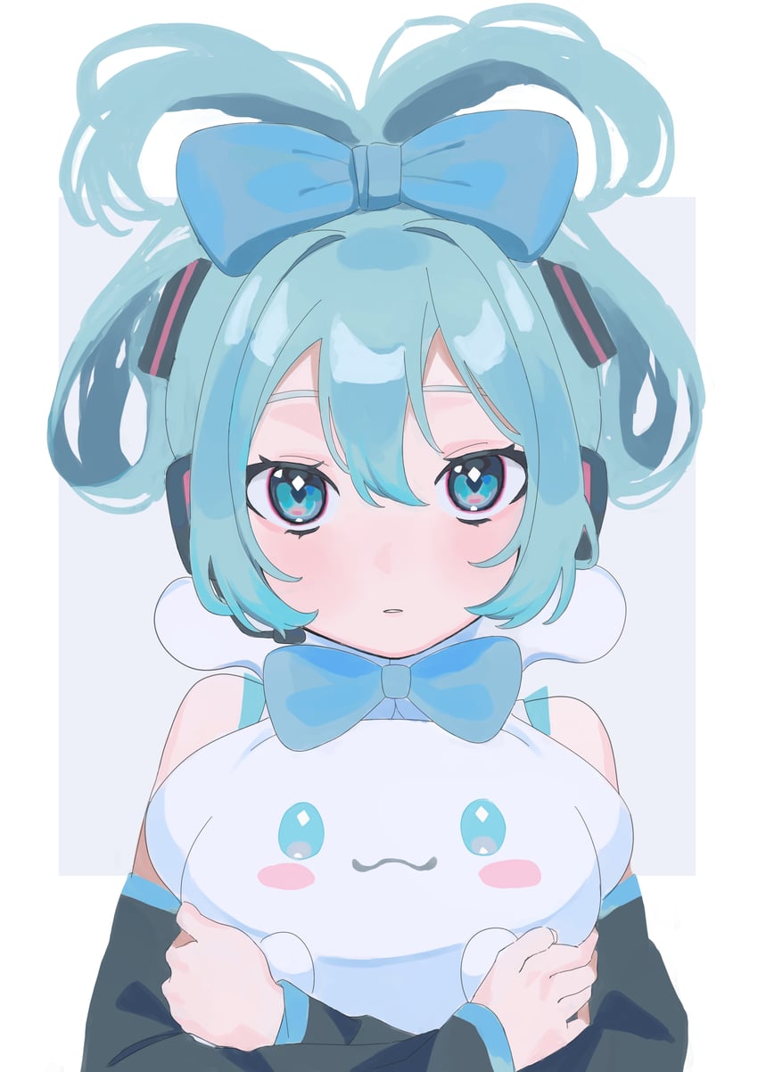 hatsune miku, cinnamoroll, and cinnamiku (vocaloid and 2 more) drawn by hakudaku
