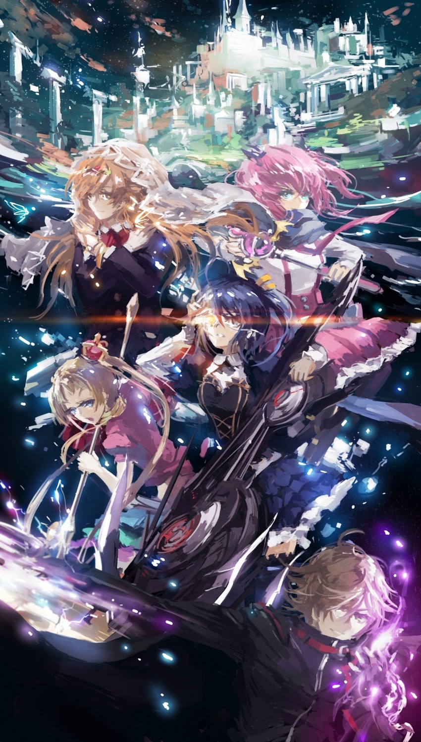 takanashi rikka, nibutani shinka, dekomori sanae, togashi yuuta, shichimiya satone, and 2 more (chuunibyou demo koi ga shitai!) drawn by stu_dts