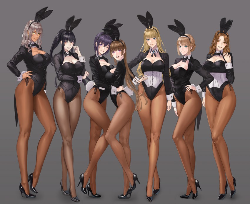 victoria, lidia, mylene, sakura, reena, and 2 more (original) drawn by damegane