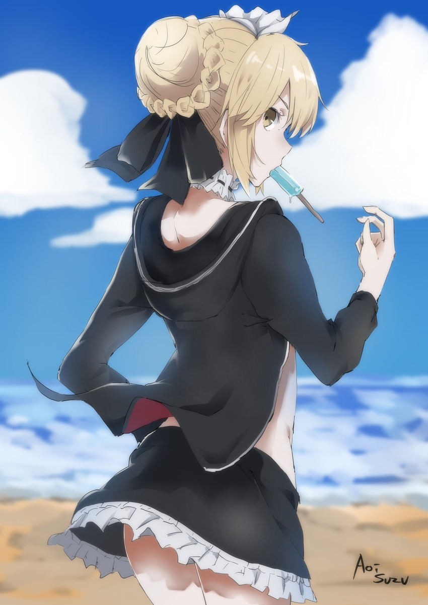 artoria pendragon and saber alter (fate and 1 more) drawn by aoi_suzu