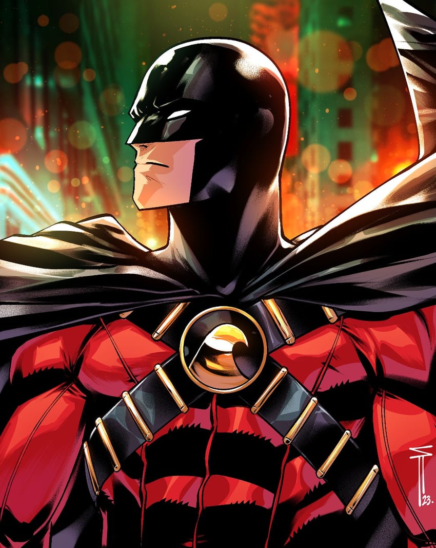 tim drake and red robin (dc comics and 1 more) drawn by sergacuna