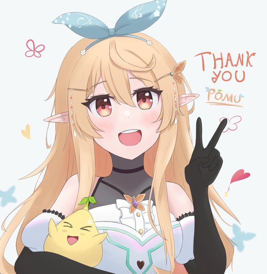 pomu rainpuff (nijisanji and 1 more) drawn by kempowder