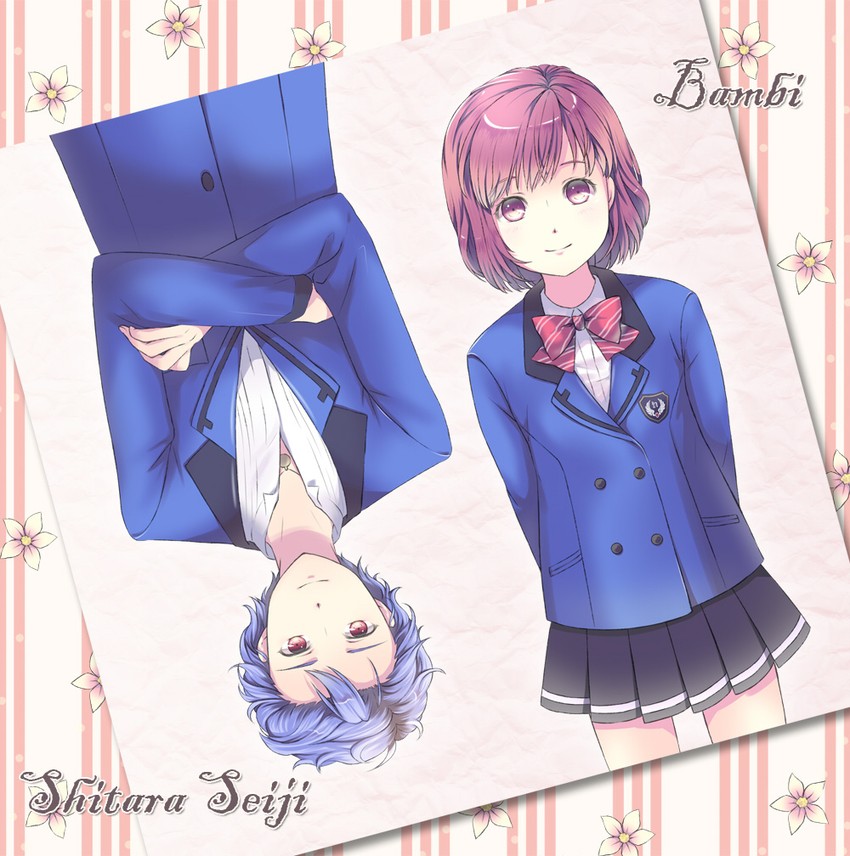 protagonist and shitara seiji (tokimeki memorial and 2 more) drawn by unya_(unya-unya)
