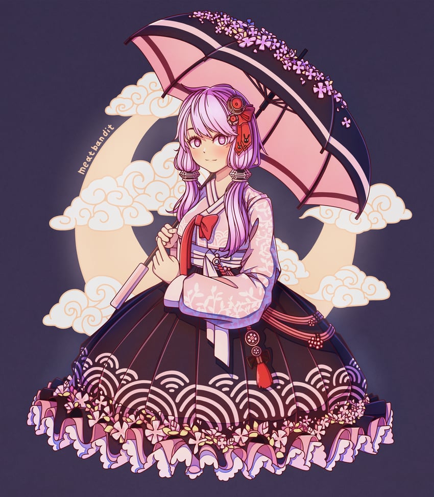 yuzuki yukari (vocaloid and 1 more) drawn by meatbandit