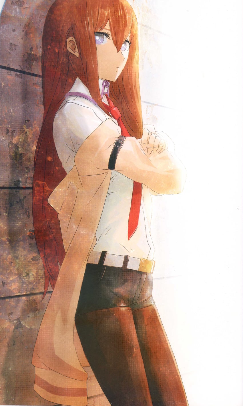 makise kurisu (science adventure and 1 more) drawn by huke
