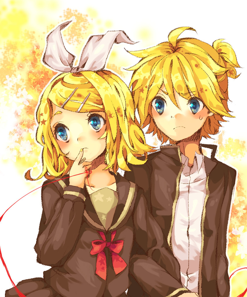 kagamine rin and kagamine len (vocaloid) drawn by raraoa_(lalaoa)