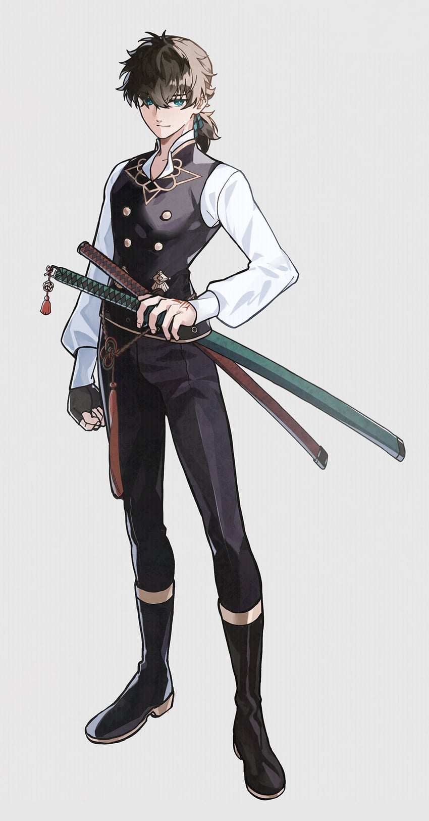 miyamoto iori (fate and 4 more) drawn by loooooneutral