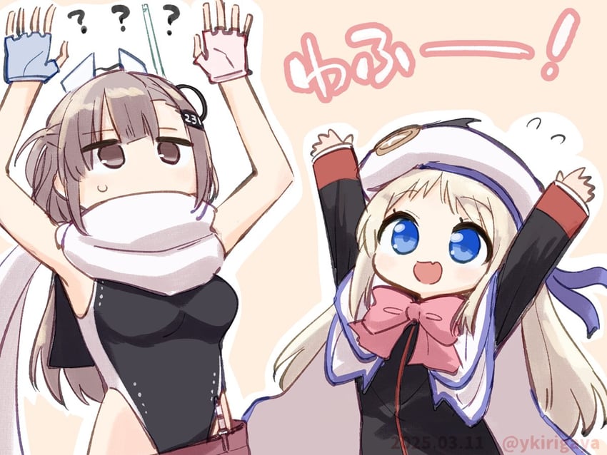 noumi kudryavka and wahoo (kantai collection and 1 more) drawn by kirigaya_yuuji